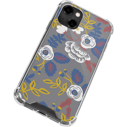 Autumn Grey Floral iPhone 14 Clear Case